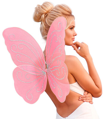 Motýlie krídla, ružová (víla), 85 x 50 cm