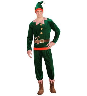 Malý elfí pomocník Santa Clausa (top, nohavice, návleky na topánky, čiapka s ušami)