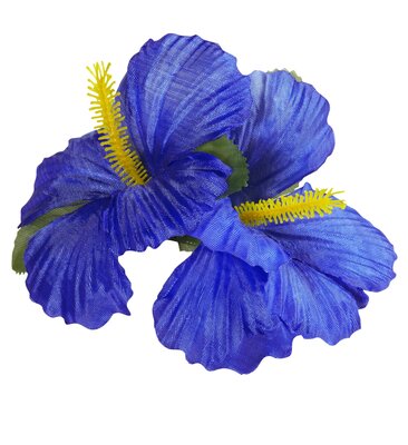 Hawaiska spona do vlasov, modrý ibištek