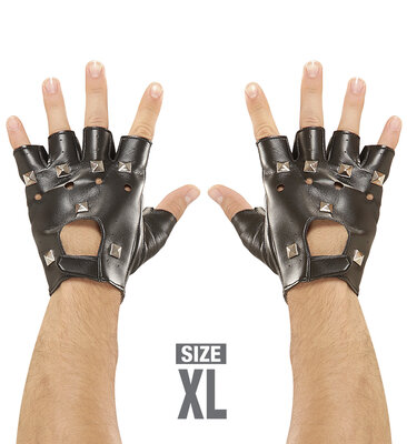 Kožené rukavice bez prstov XL
