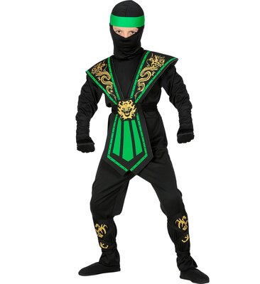 Chlapčenský kostým nindža, zelený