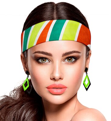Dámska farebná čelenka 70. rokov (4 farebné verzie)