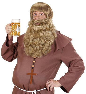 Pánska blond brada s fúzmi