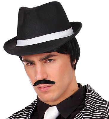 Pánsky klobúk s bielou stuhou