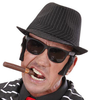Pruhovaný gangsterský klobúk v luxusnej kvalite