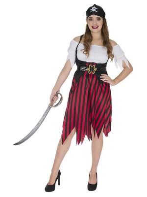 Dámske šaty s opaskom pirátka