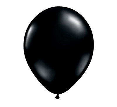 Nafukovací balón pastelová čierna 1 kus (priemer 28 cm)
