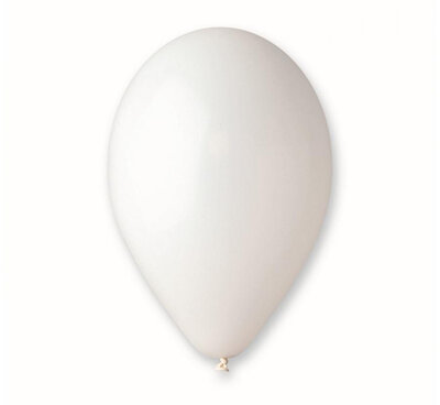 Sada 10ks nafukovacích balónov, pastelovo biela (priemer 26 cm)