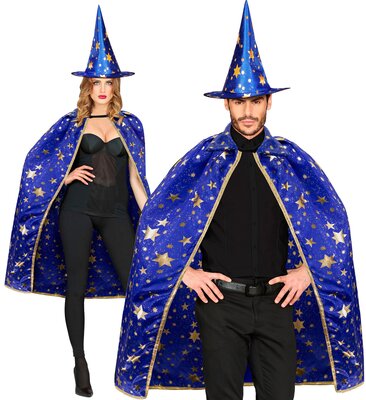 Súprava čarodejníckeho klobúka a plášťa 85cm