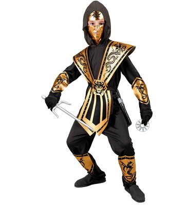 Chlapčenský kostým zlatého ninja bojovníka