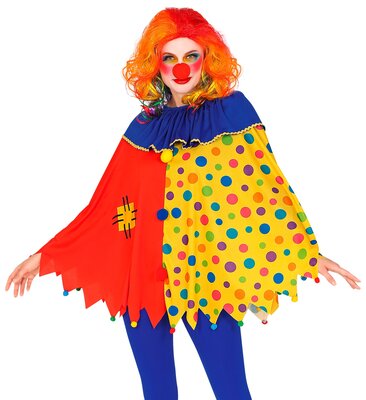 Dámske pončo klaun