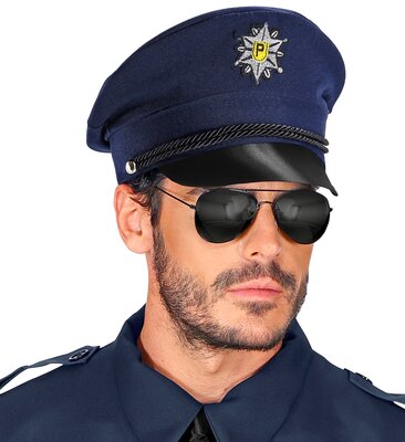 Modrá policajná čiapka
