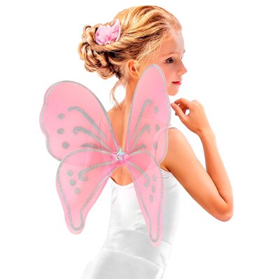 Ružové fantasy krídla 50x48 cm