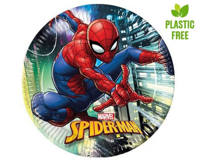 Sada papierových tanierov 8ks, veľkosť 23cm, Spiderman, nová generácia