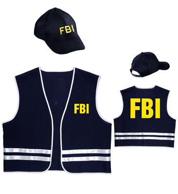Vesta a čiapka agenta FBI