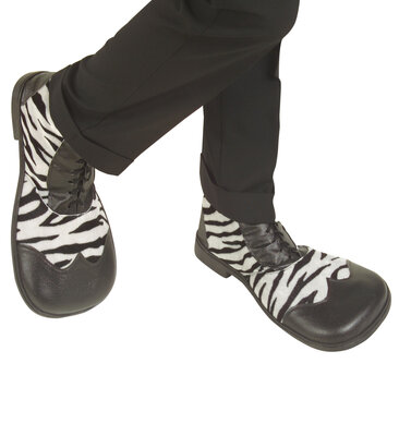 Zebra párty topánky s pevnou podrážkou