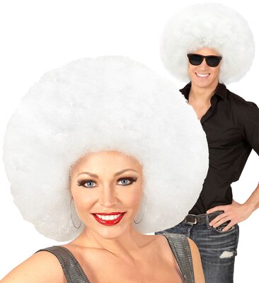 Nadrozmerná parochňa biele afro