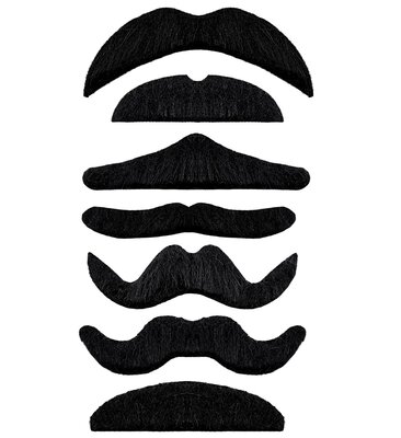 Čierne fúzy (7 rôznych typov)