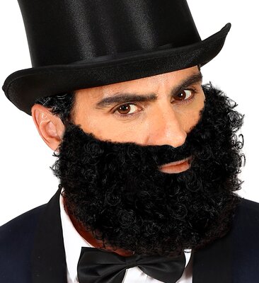 Čierna brada s fúzmi