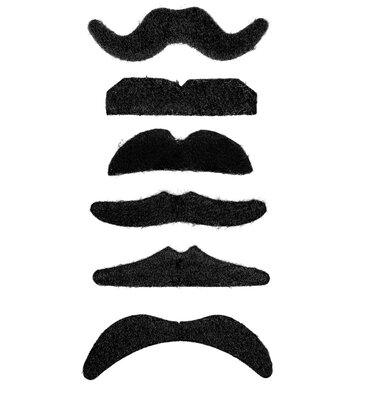 Čierne fúzy (6 rôznych typov)