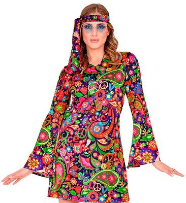 Dámske hippie šaty (šaty, čelenka)