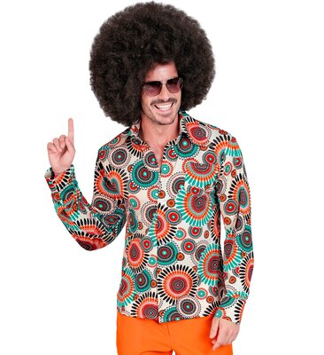 Pánska hippie košeľa so vzorom, 60. roky 20. storočia