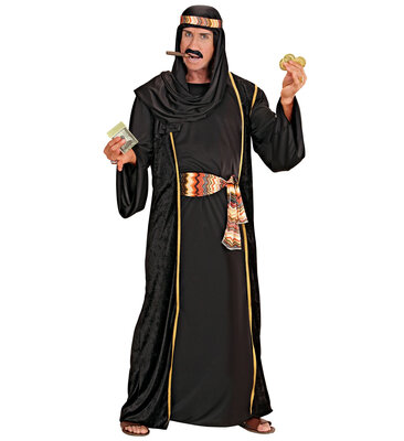 Pánsky čierny kostým arabského šejka