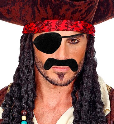 Samoopravné pirátske fúzy s náplasťou