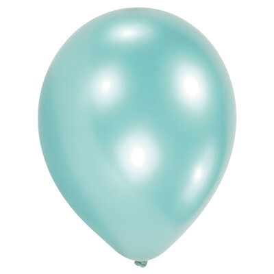 Sada 10 svetlomodrých latexových balónov s priemerom 27 cm