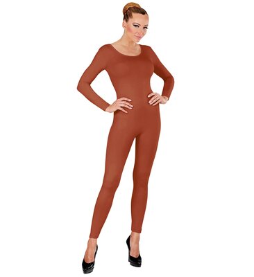 Dámske celotelové body, hnedé