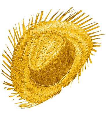 Slamený klobúk, žltý