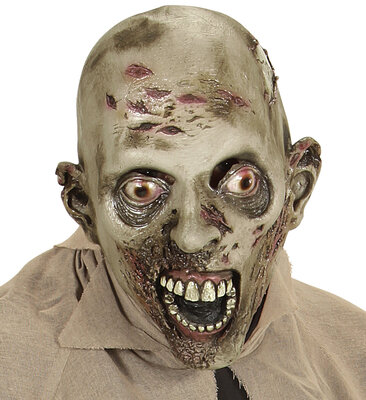 Celohlavová latexová maska infikovaného zombie