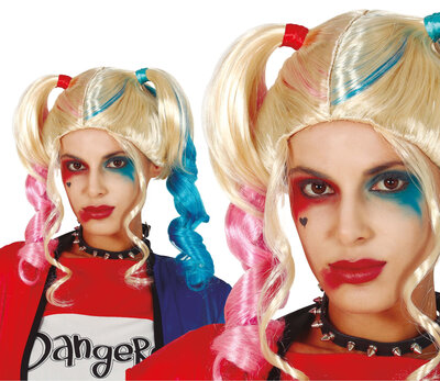 Dámska parochňa Harley Quinn s vrkočom
