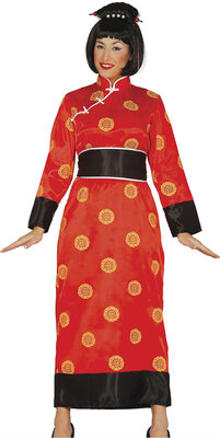 Dámske čínske kimono, červené