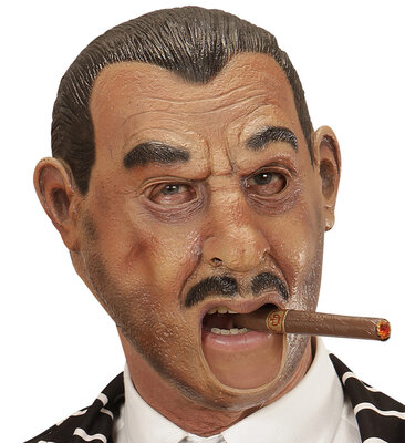 Latexová maska gangstra s otvorom na ústa