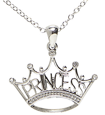 Náhrdelník s korunkou a nápisom princezná