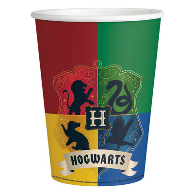 Papierové poháre Harry Potter 8 ks, 250 ml