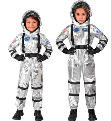 Detský kostým astronauta, strieborný