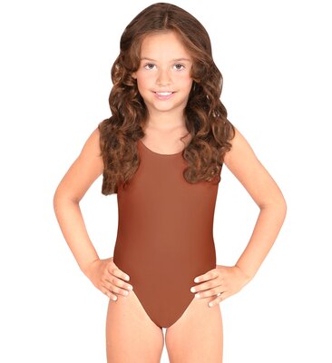 Dievčenské hnedé body bez rukávov