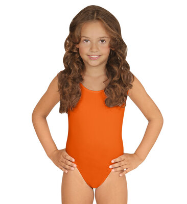 Oranžové dievčenské body bez rukávov