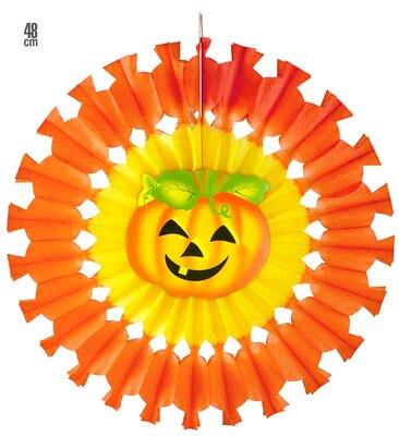 Papierový veterník v tvare tekvice, 48 cm