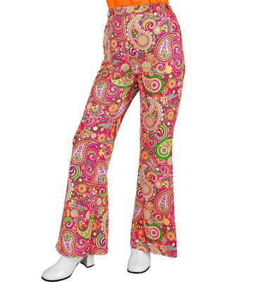 Dámske hippie nohavice 60. rokov, paisley vzor