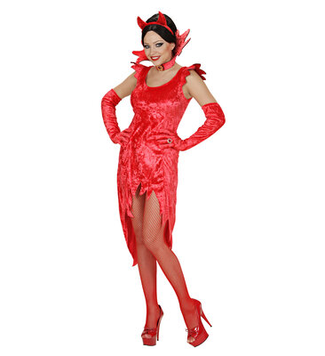 Dámske zamatové diabolské šaty