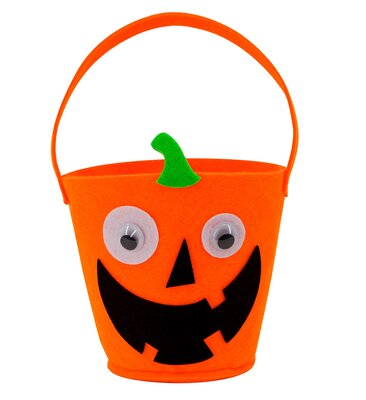 Košík na triky alebo pokušenie, oranžová tekvica