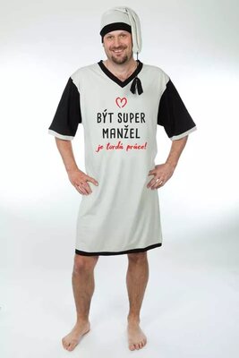 Buď super manžel - Zábavná pánska nočná košeľa Gentleman