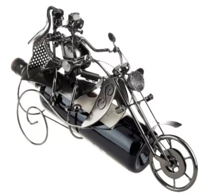 Pár na motocykli - stojan na víno