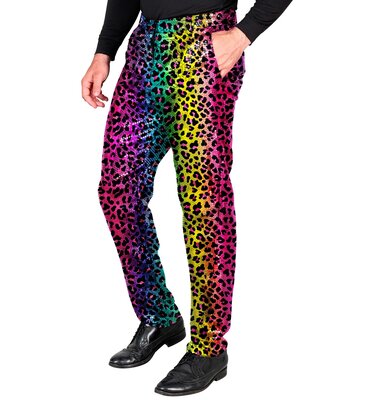 Pánske disco nohavice, leopardie