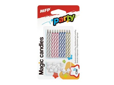 Tortové sviečky MFP Magic 10ks, 6cm