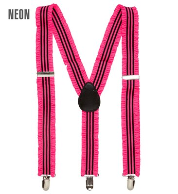 Šle s vlnovkou, neónovo ružové