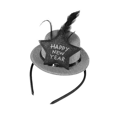 Čelenka s mini klobúkom Šťastný nový rok